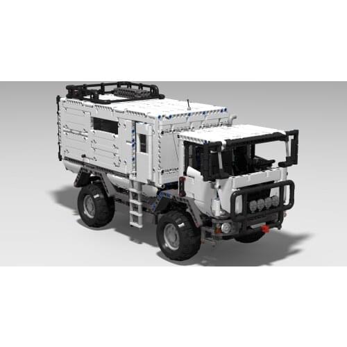 Technology building block 4x4 all terrain exploration truck electric remote control DIY assembly SUV boy toy model MOC