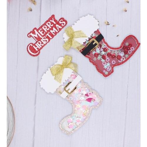 ZLDECOR Christmas Santas Boots Shaker Metal Cutting Dies Stencils for DIY Scrapbooking Decorative Embossing DIY Paper Cards