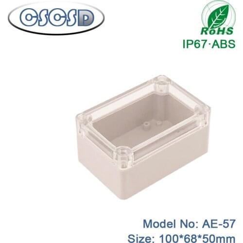 1pcs/lot 100*68*50mm custom abs enclosure transparent lid abs junction box waterproof outdoor enclosure