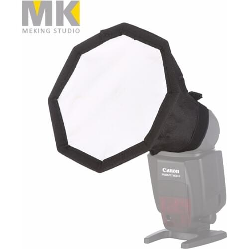 14cm Fordable Flash Speedlite Mini octagonal soft box Softbox Diffuser Portable Light Control Gear for Canon Nikon