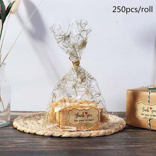 250pcs/roll Stickers Seal Labels Multifunction Packaging Red Heart Kraft Paper Sticker Label Biscuit bread decoration stickers