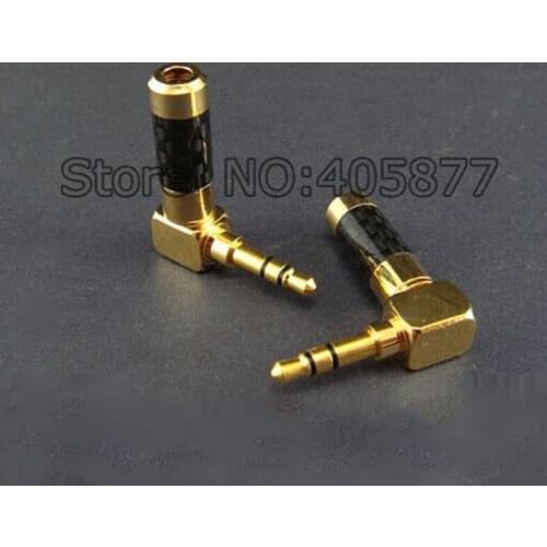 4 pcs Gold Plated 3.5mm Jack STEREO AUDIO Mini jack Plug Right Angle Connector