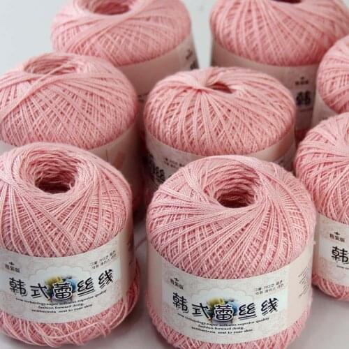Free Shipping 8Balls X50g New Soft Hand Knitting High Quality 100% Cotton Crocheted YarnPink Dusk 16117