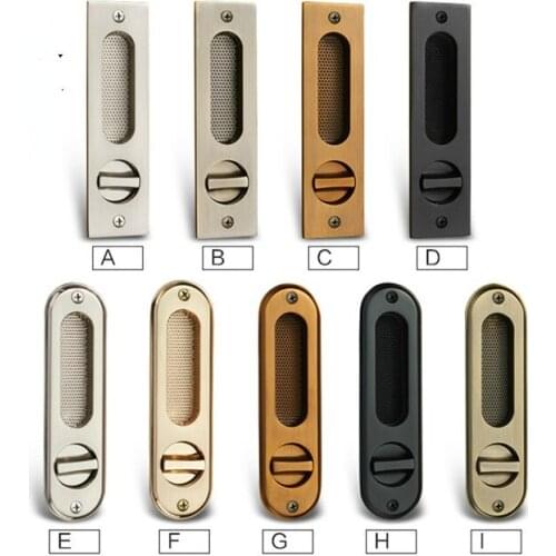 Mute Mortice Sliding Door Lock Hidde Handle Interior Door Pull Lock Modern Anti-theft Room Wood Door Lock Furniture Hardware