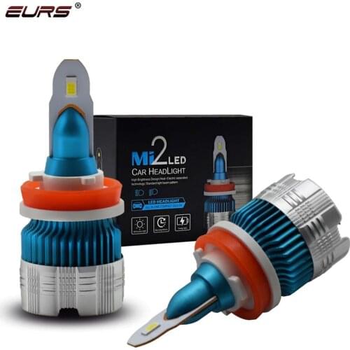 EURS H4 Hi lo Car LED Headlight Bulbs H7 H11 9005 9006 56W 4800lm 6500K CSP M2 Led Auto Headlamp LED Lamp Lighting Bulb 12v 24v