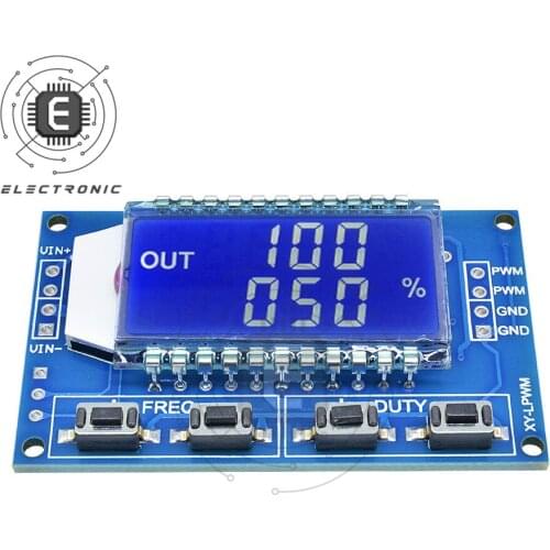 PWM Pulse Frequency Duty Cycle AdjustableSquare Wave Rectangular Wave Signal Generator LCD Digital Display