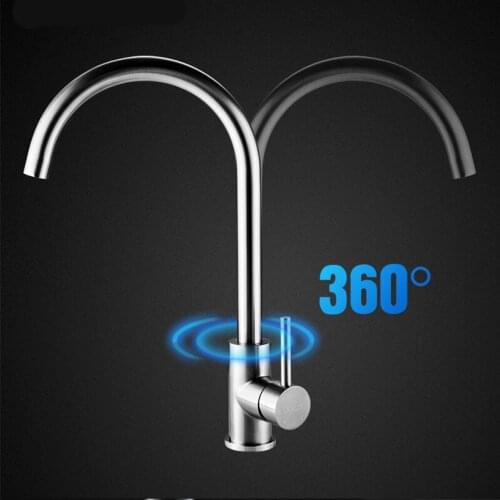 Kitchen Faucet Stainless Steel Single Handle Rose Gold Finish Basin Sink Mixer Taps Chrome Faucet Deck Mounted Faucet Black Tap