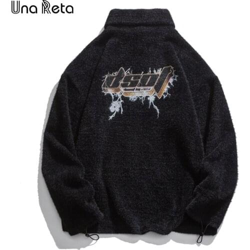 Una Reta Turtleneck Sweater Men Streetwear Autumn Winter Men Clothing Casual Pullover Knitted Sweater Couple Oversized Sweater