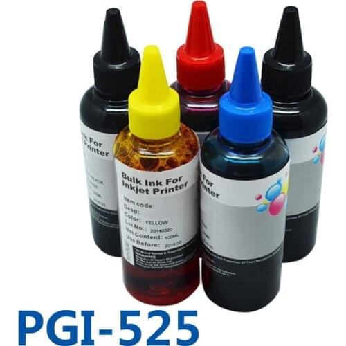 5X100ml PGI525 CLI526XL Dye Ink Refill Kit CISS Ink For Printer For Canon PIXMA MG5250/5150/6150/8150/MG8250/IP4850/MX885/IX6550