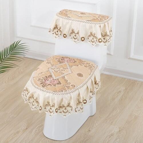 3pcs/set Toilet Seat Mat Set Bathroom Decoration Accessories Toilet Lid Double Covers Home Decor Supplies Close Stool Cover Sets