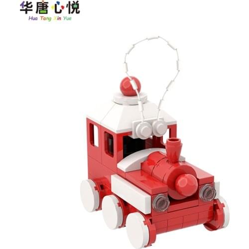 New Year Gifts City Christmas Train Figures Toys For Kids Accessories DIY Models Buildings Blocks Cities Holiday Gifts Education