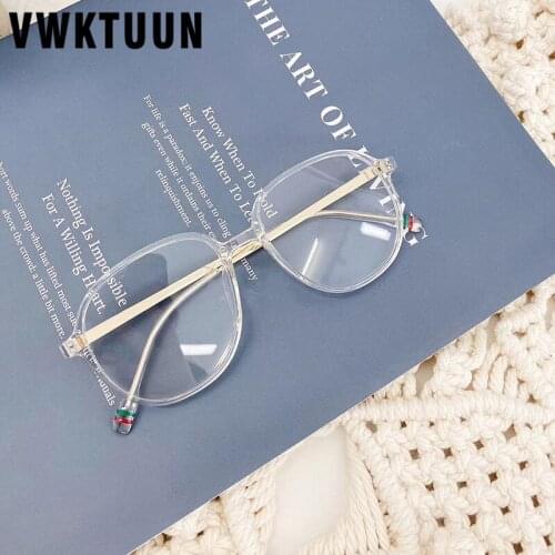 VWKTUUN TR90 Anti Blue Light Glasses Round Eye glasses Frames Women Men Optical Glasses Frame Spectacles Bluelight Glasses