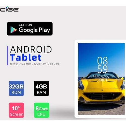 CIGE Cheap TAB Android Tablet 10 Inch Octa Core 1280x800 4GB RAM 32GB ROM 4G Tablets PC Dual WIFI Bluetooth GPS With Keyboard