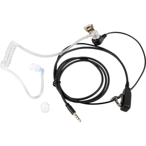 Surveillance Security Clear Coiled Acoustic Air Tube Earpiece PTT for LG Mobile Phone