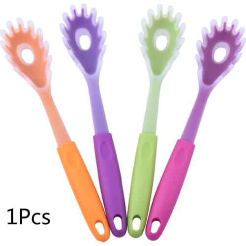Drop Ship Practical Silicone Plastic Handle Spaghetti Pasta Noodle Spoon Scoop Colander Kitchen Cooking Gadget Tools