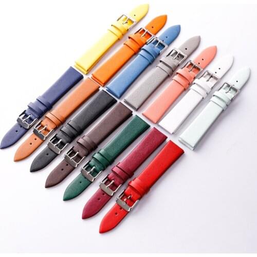 BEAFIRY Genuine Leather Watch Band 16mm 18mm 20mm 22mm Thin Watch Straps Watchband for Samsung huawei Men Women Brown Black Blue