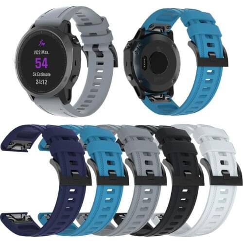 Silicone Watchband Wrist Strap Belt w/Buckle for Garmin Fenix 6S Smartwatch Replacement comfortable strap watch accessories