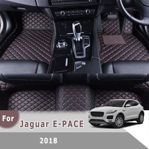 RHD Carpets For Jaguar E-PACE 2018 Car Floor Mats Custom Foot Pads Dash Artificial Leather Interior Rugs Accessories Covers