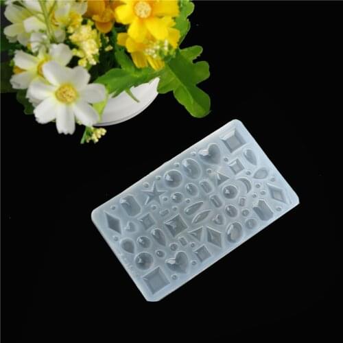 Diy letters heart water drop tower button Craft Silicone Mold Resin Pendent Mould Mini Miniature Jewelry Necklace Making