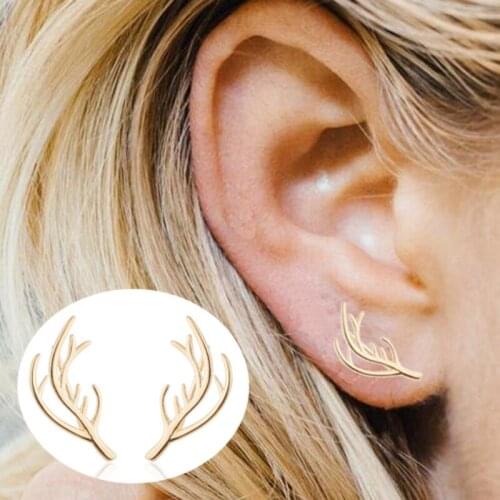 XUBEN Boho deer Oorbellen Crawlers Bruiloft Sieraden Trendy Outdoor Mountain Climber Stud Earring Vrouwen Bijoux Christmas Gift