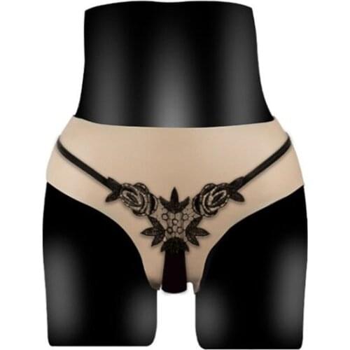 Silicone Fake Vagina Underwear Panties Boxer Briefs Men Penetratable Vagina for Crossdresser Transgender Shemale Cosplay
