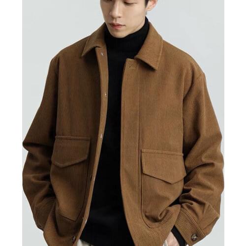 SLACTION Mens Corduroy Jackets