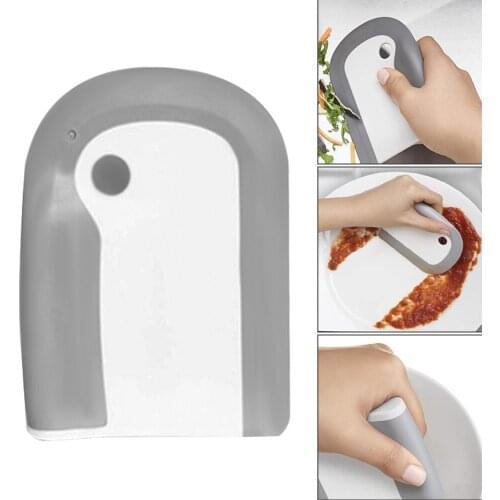 Dishwashing Silicone Scraper Dishes Bowl Squeegee Food Oil Cleaning Spatula Scraper Kitchen Tableware Cleaning Tool
