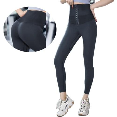Butt-Lifting Gym Pants High Waist Corset Stretch Sports Leggings Sport Women Yoga Pants Jogging Wear