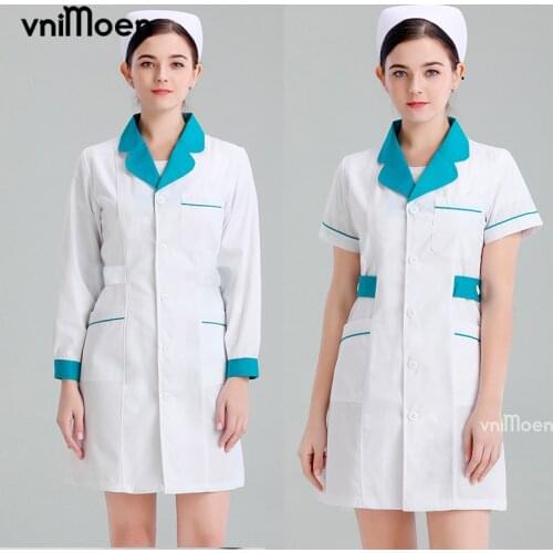 Scrubs uniforms white clothes lab coat women beauty salon work clothing health service workwear medical scrubs uniform