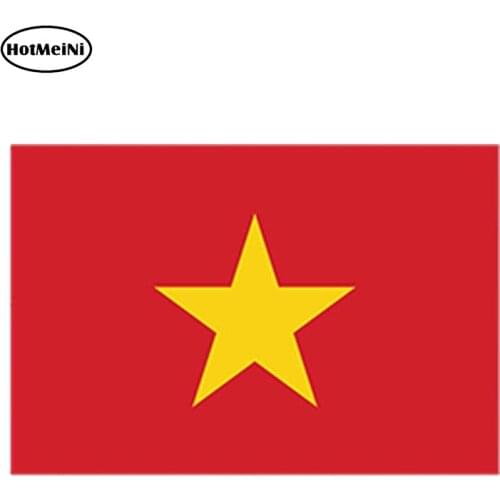 HotMeiNi 13cm x 7.5cm Car Styling Vietnam Flag Vinyl Decal Sticker Self Adhesive Country Vietnamese Waterproof Car Sticker