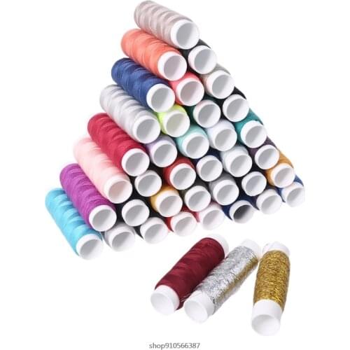 39pcs Assorted Colors Polyester Bobbin Thread Yard Spools for Hand Sewing Machine Embroidery Quilting Stitching A21 Wholesales