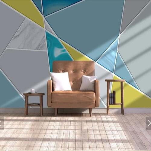 3D Abstract Geometry Marble Wallpaper Mural Photo Wallpapers for Living Room Bedroom Landscape Murals Wall Decor Custom Size