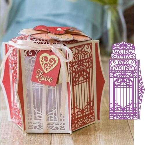 3D Birdcage Gift Box Metal Cutting Dies Stencils For DIY Scrapbooking Decoration Embossing Supplier Paper Cards Craft Die Cut