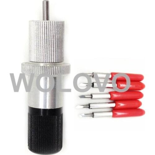 5pcs 45 degree Cutting Plotter Tungsten Blade Carbide for Roland Cutter + ROLAND Blade holder