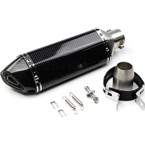 51mm Universal carbon fibers exhaust Motorcycle Exhaust with stickers exhaust Muffler Escape moto System For mt07 R6 Slip-on