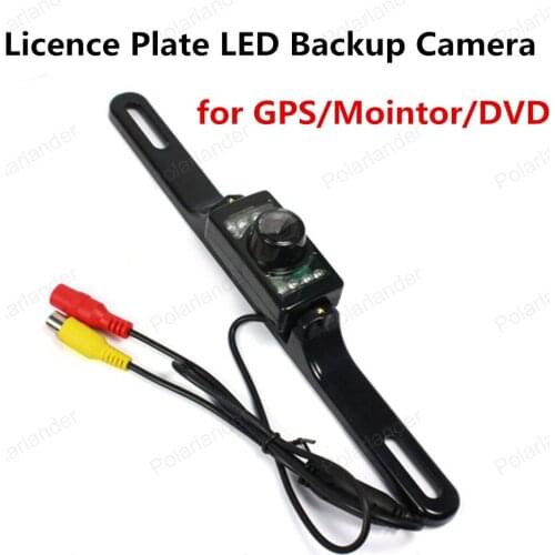 Big sale 510*496 pixels Licence Plate Waterproof Rear View 7 LED Backup Camera for GPS/Mointor/DVD