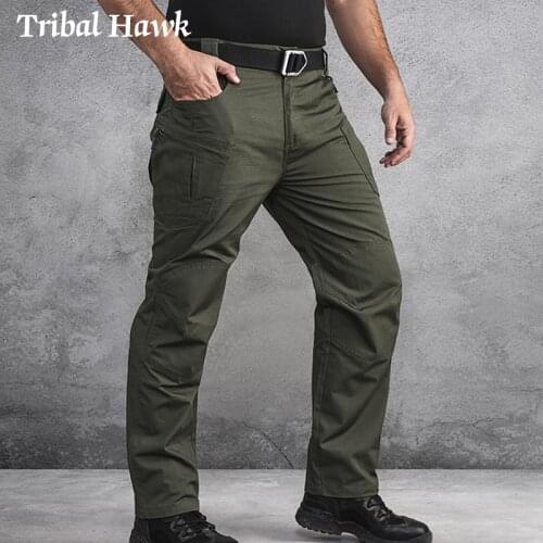 Tactical Cargo Pants Men Military SWAT Army Combat Pants Many Pockets Army Active Waterproof Casual Camouflage Trousers XXL