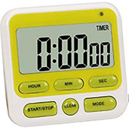 Digital Screen Kitchen Timer Large Display Digital Timer Square Cooking Count Up Countdown Alarm Clock Sleep Stopwatch Clock Hot