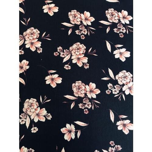 Flower black vintage fabric Retro style fabric Calico Printed cotton fabric for DIY Bag 1order=50cm*140cm
