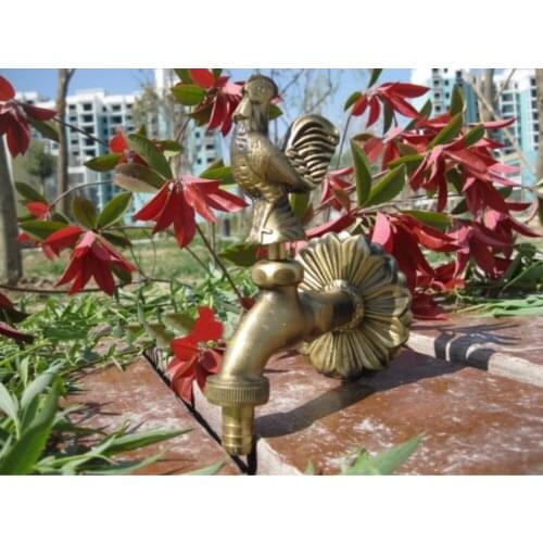 Decorative outdoor faucet rural animal shape garden Bibcock with antique bronze cock tap for washing machine