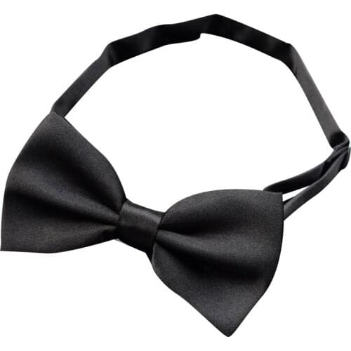 Ikepeibao Men Accessaries Solid Bowties Pre-tied Bow Tie Cravat Tuexdo Fashion Bowtie with Adjustable Band for Wedding Party