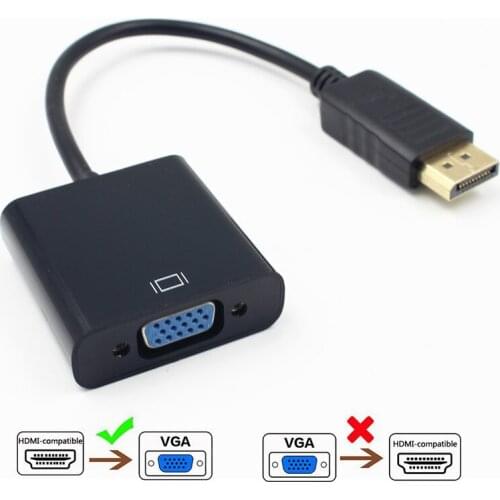 Hot Big DP To VGA Adapter Cable 1080P VGA Adapter Converter Cable For Xbox PS4 PC Laptop TV Box To Projector Display HDTV 25cm