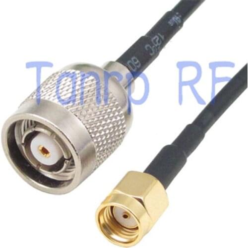 6in RP-TNC male plug to RP-SMA male (female pin) RF connector adapter 15CM Pigtail coaxial jumper cable RG174 extension cord