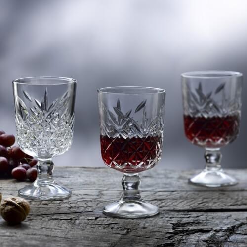 300-400Ml Classical Wine Glass Carved Whiskey Cocktail Cup Art High Quality Red Wine Cup Family Holiday Drinking Set Goblet