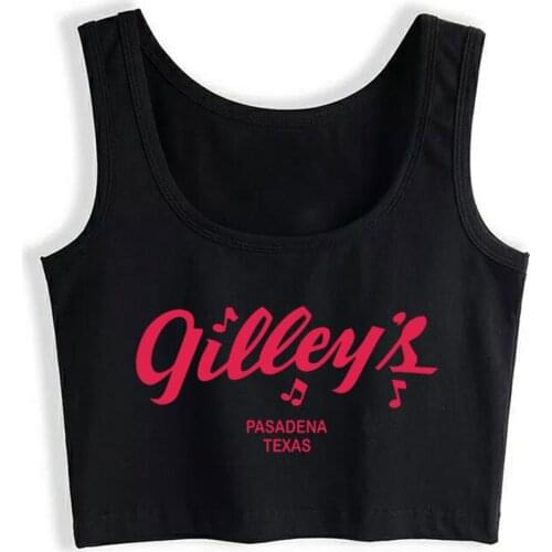 Crop Top Sport Gilley S Bar Urban Cowboy Gilleys Texas Design White Custom Tops Women