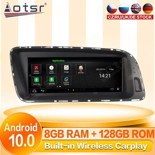 Android Tape Radio Recorder Car For Audi Q5 2009 2010 2011 2012 2011-2016 GPS Navi Multimedia Player Stereo Autoradio Head Unit
