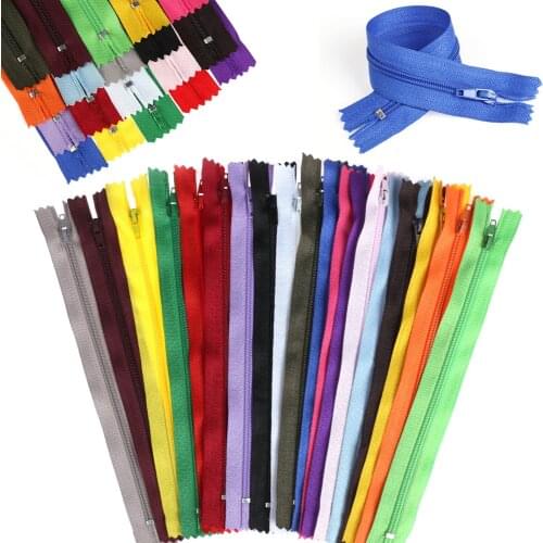 10Pcs/Set 20cm(7.87inch) Colorful Invisible Nylon Coil Zippers for Handcraft Tailor Clothing Sewing DIY Crafts Garment Zipper