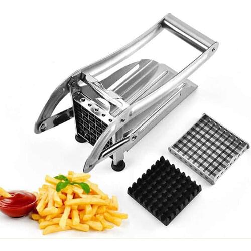 Stainless Steel French Fry Cutter,Vegetable and Potato Slicer,with 2 Blade Size Cutter Option,for Air Fryer Food Kitchen Gadgets