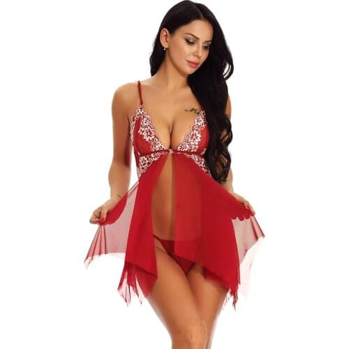 Sexy Lace Night Dress For Women V-Neck Sleepwear Nightgown Sleeveless Nightdress Ladies Nightwear Summer Homewear