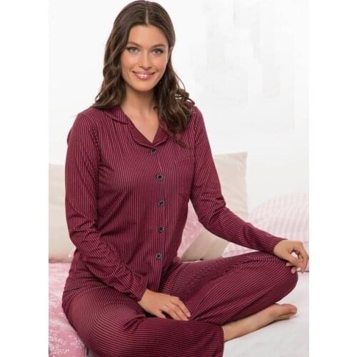 PİJAMANJERO Women's Long Sleeve Pajamas